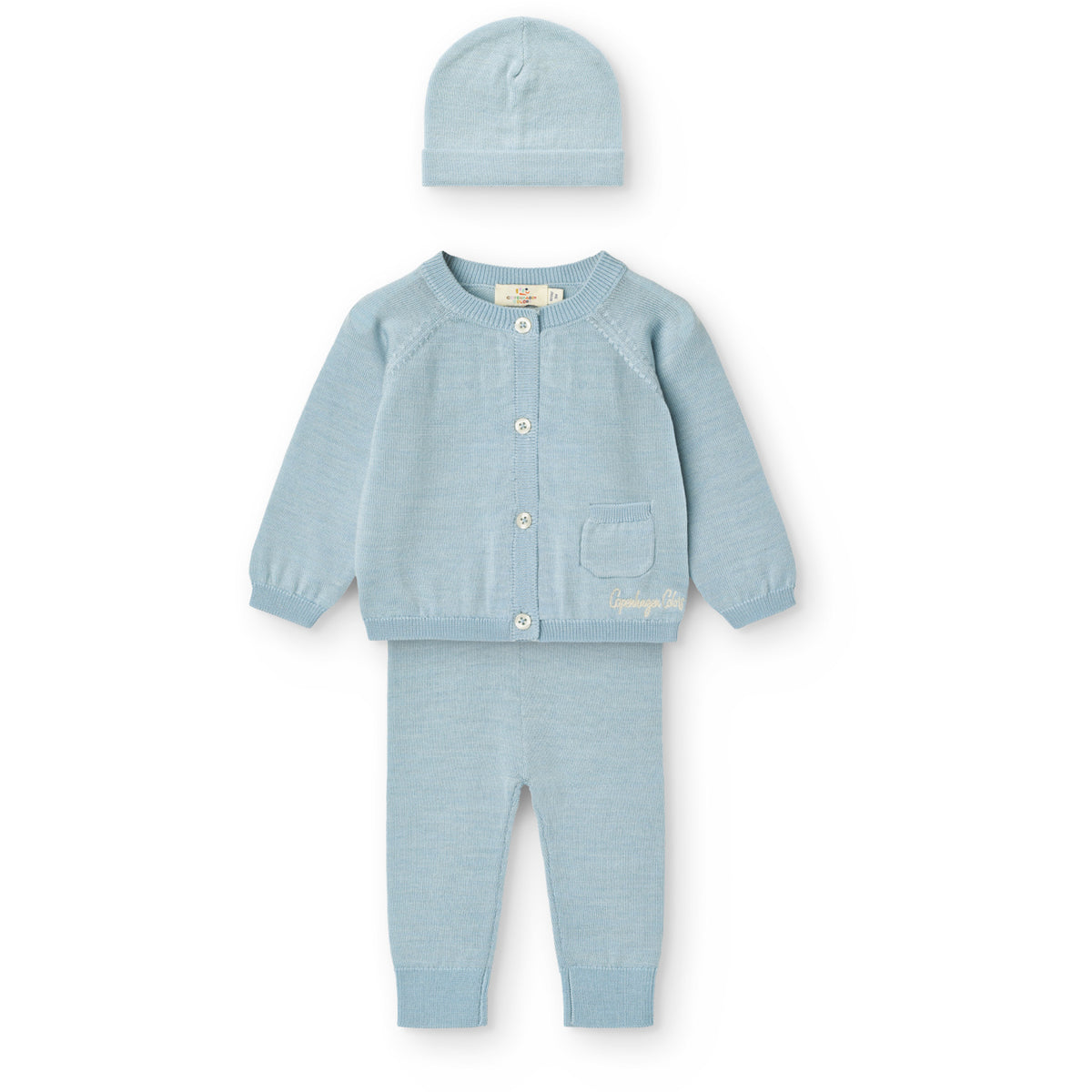 COPENHAGEN COLORS Dusty Blue Classic Merino Baby Sett