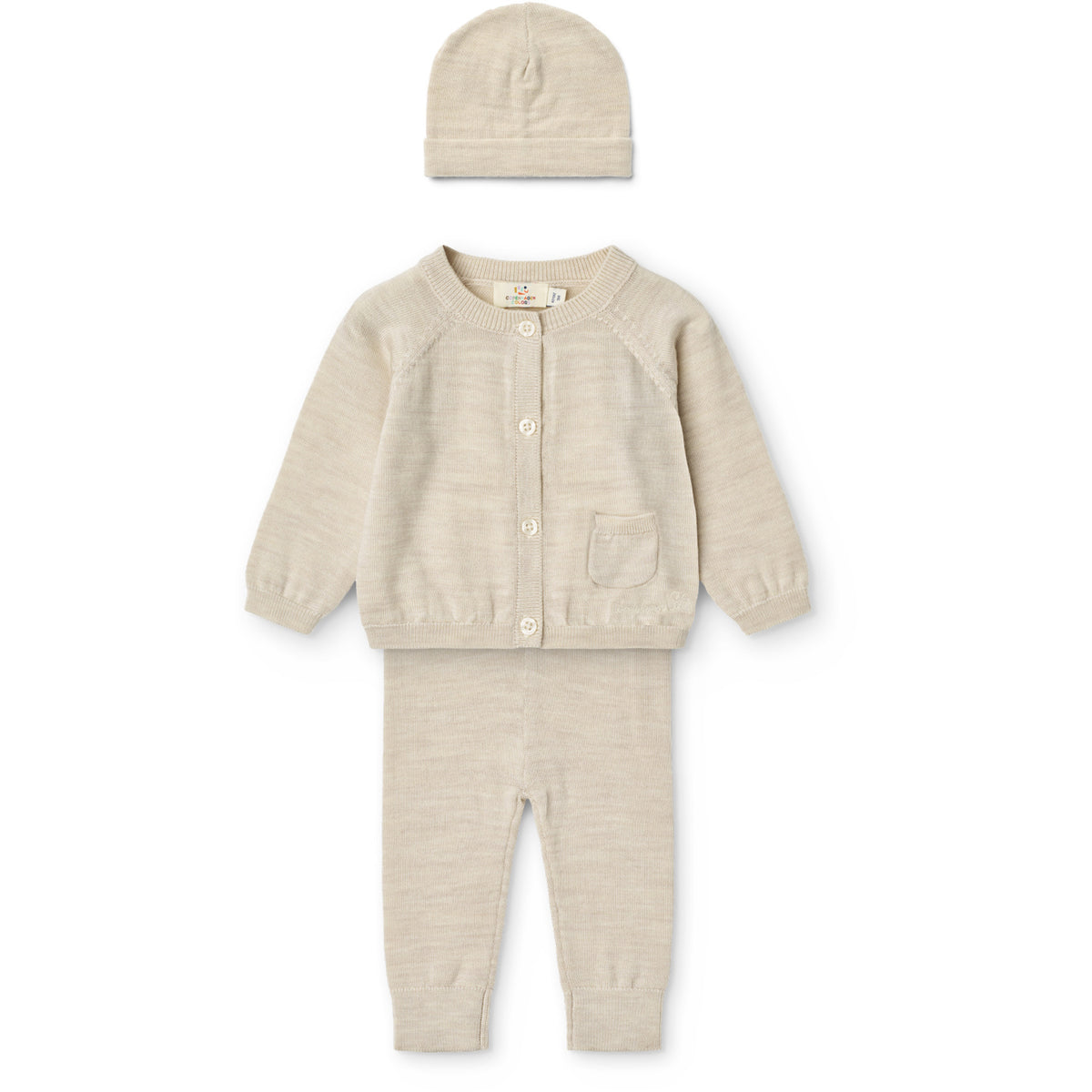 COPENHAGEN COLORS Pale Cream Melange Classic Merino Baby Sett
