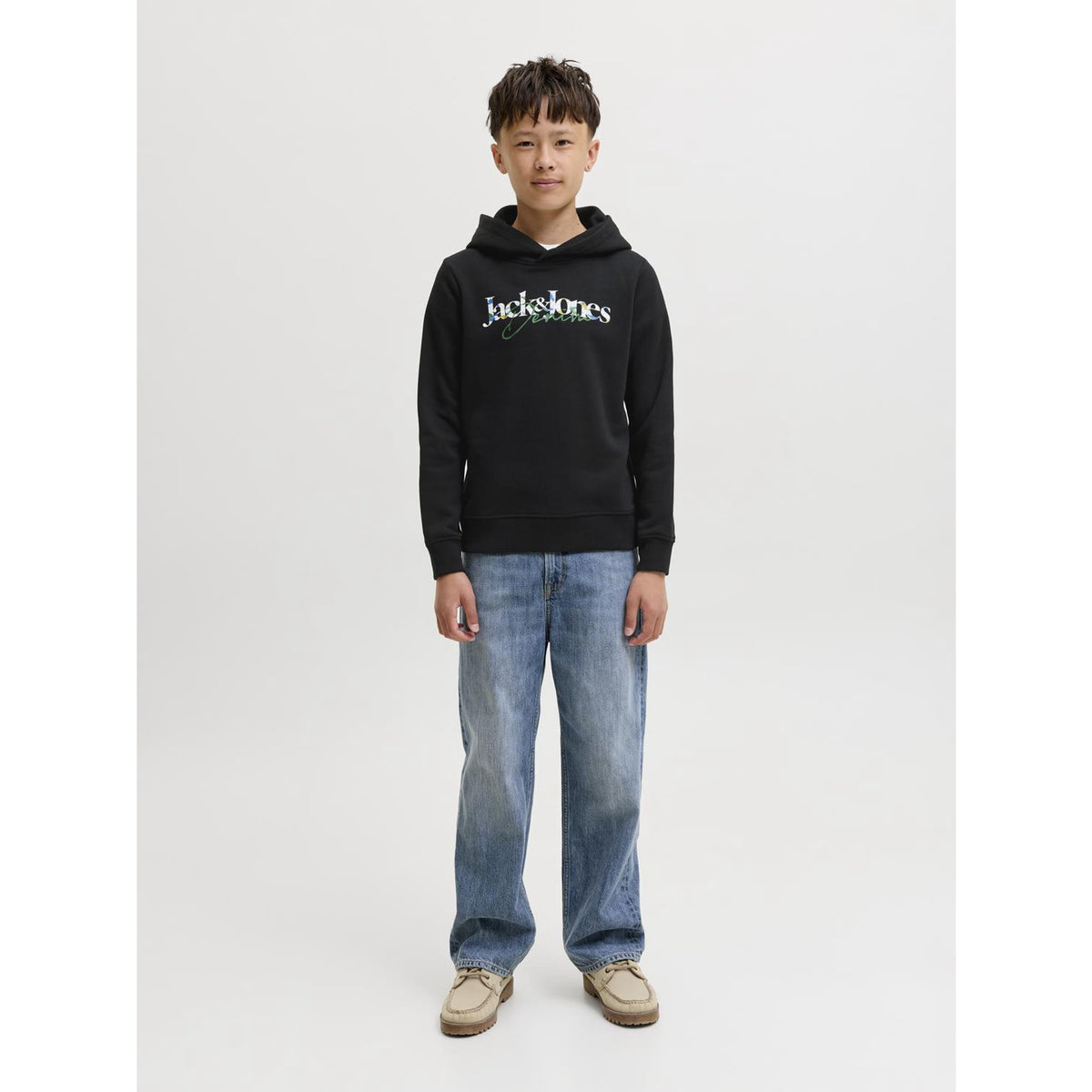 Jack & Jones Black Jjtom Sweat Huva Sn Jnr