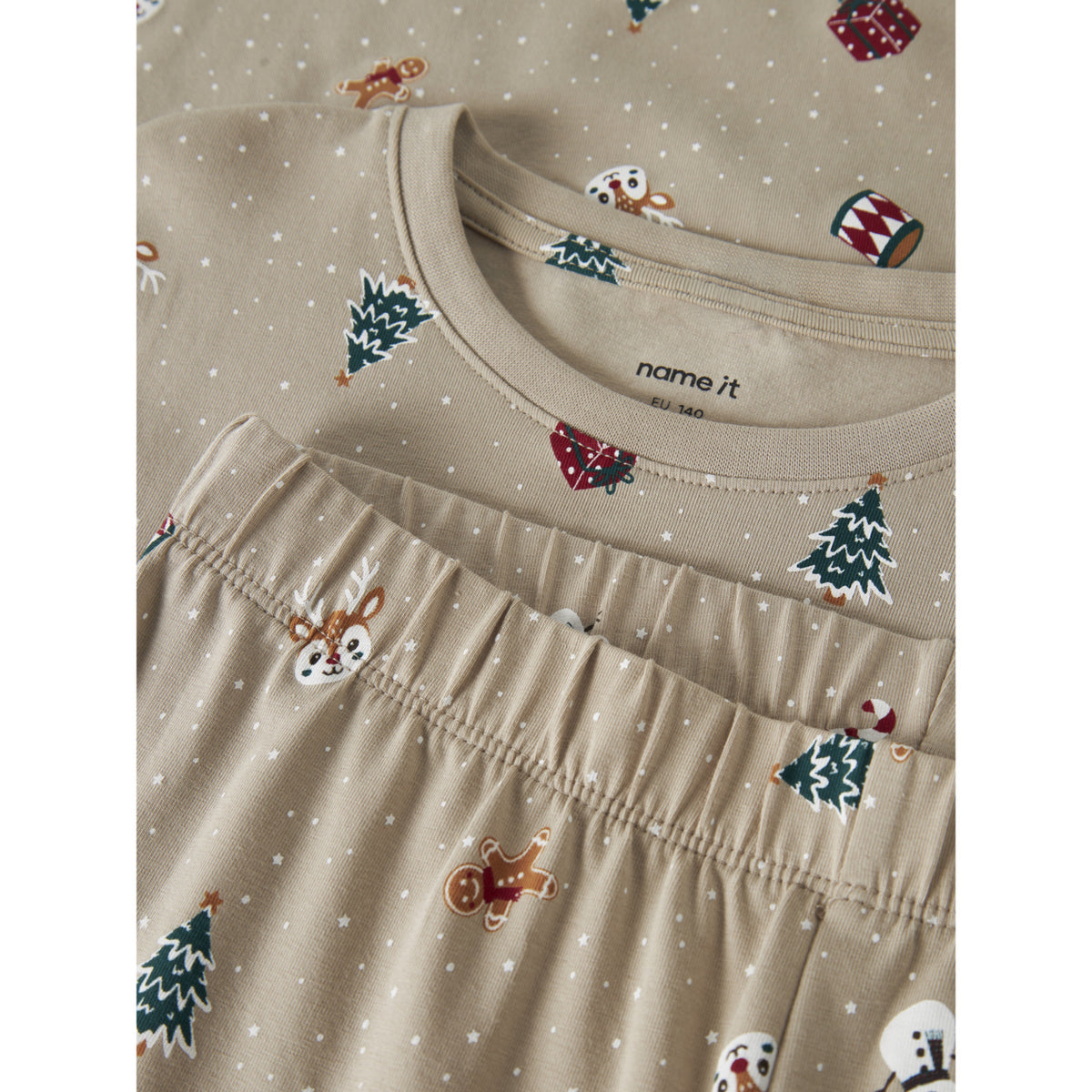 Name It Pure Cashmere Christmas Nknvismas Ls Nattkläder