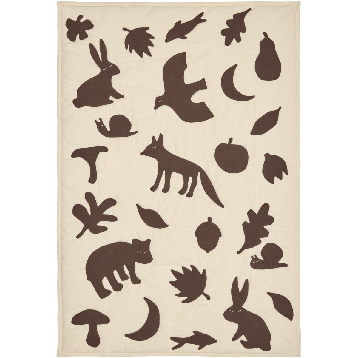 Ferm Living Off-white/Dark Chocolate Lunden Filt