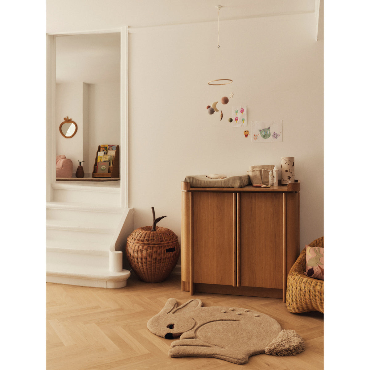 Ferm Living Natural Apple Flätad Förvaring Ekstra Large