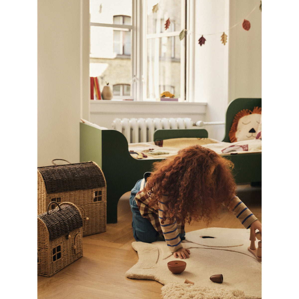 Ferm Living Natural/Dark Brown Casu Förvaring Houses 2 Pack