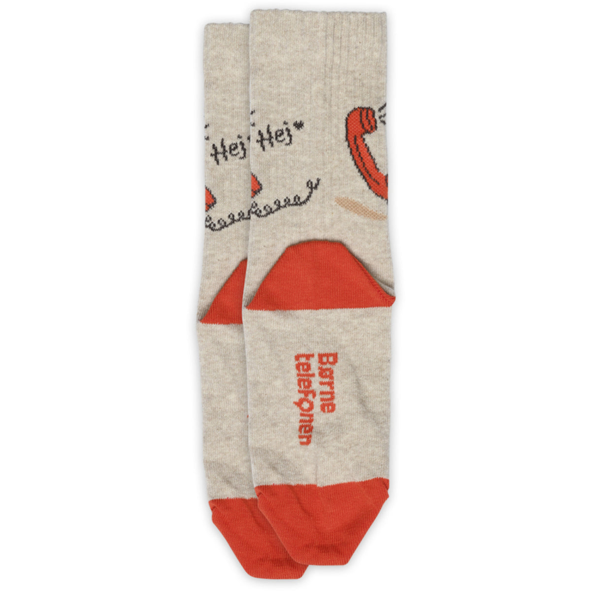 Mp Danmark x Børns Vilkår Beige Melange Phone Socks - 2-pack