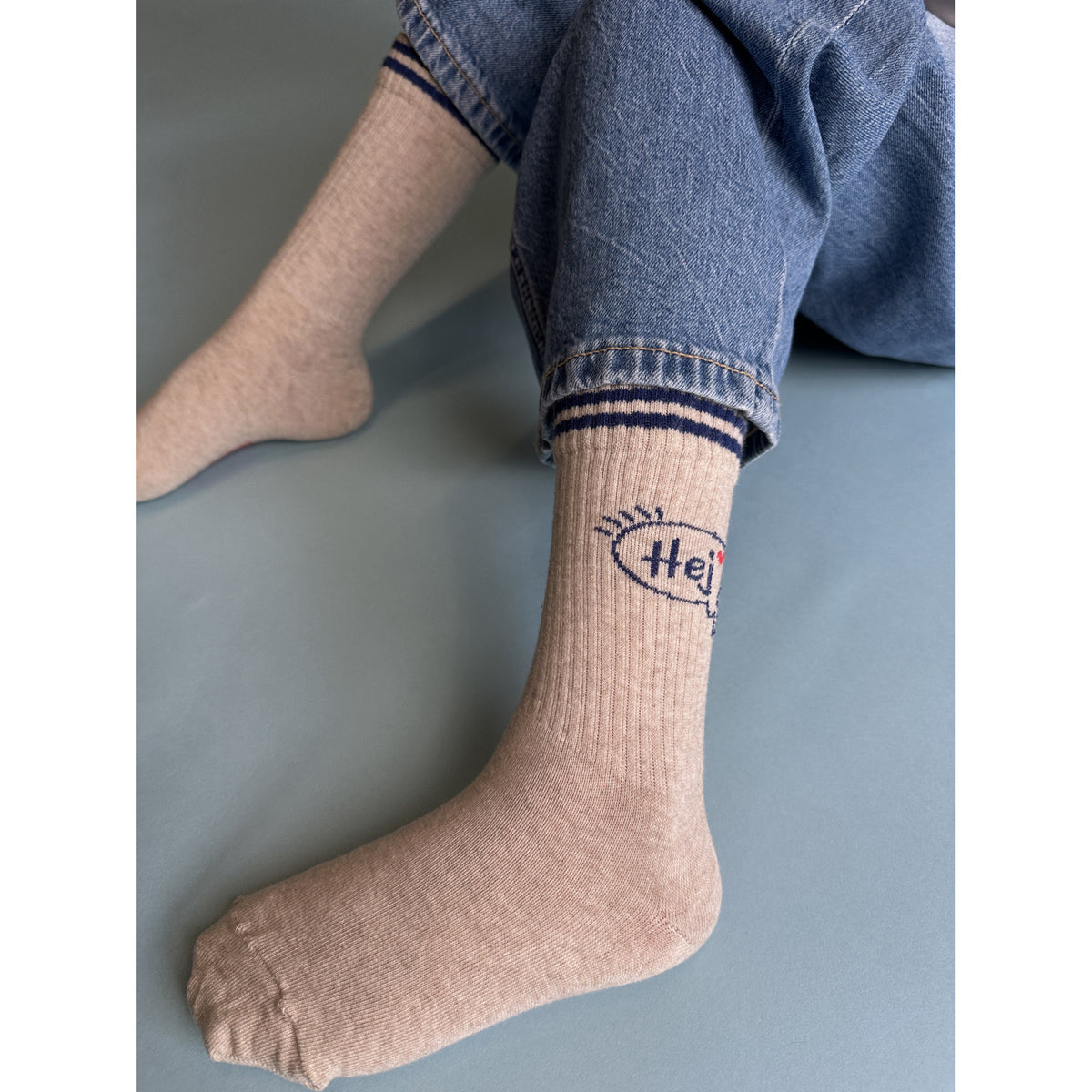 Mp Danmark x Børns Vilkår Beige Melange Hej Socks - 2-pack