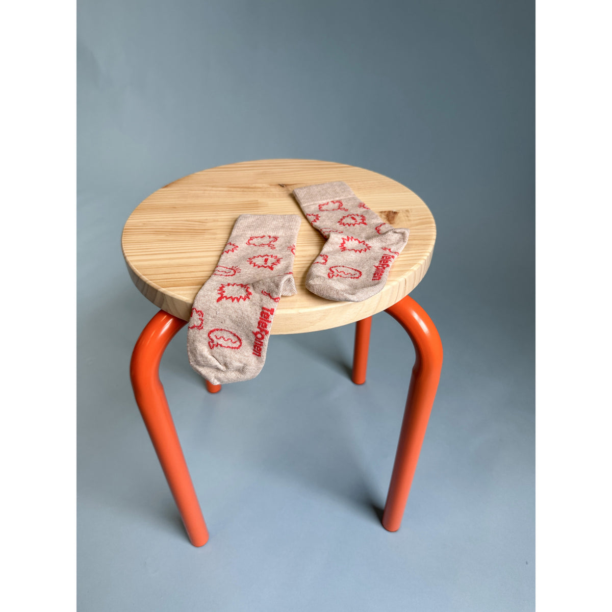 Mp Danmark x Børns Vilkår Beige Melange Phone Socks - 2-pack