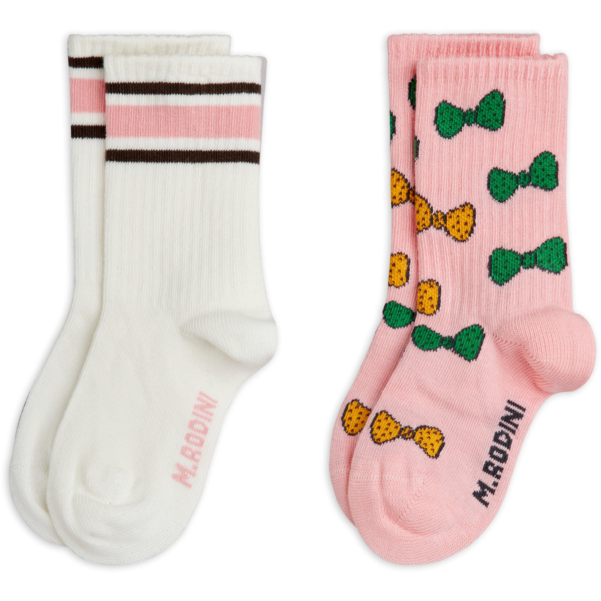 Mini Rodini Multi Rosett 2-Pack Strumpor