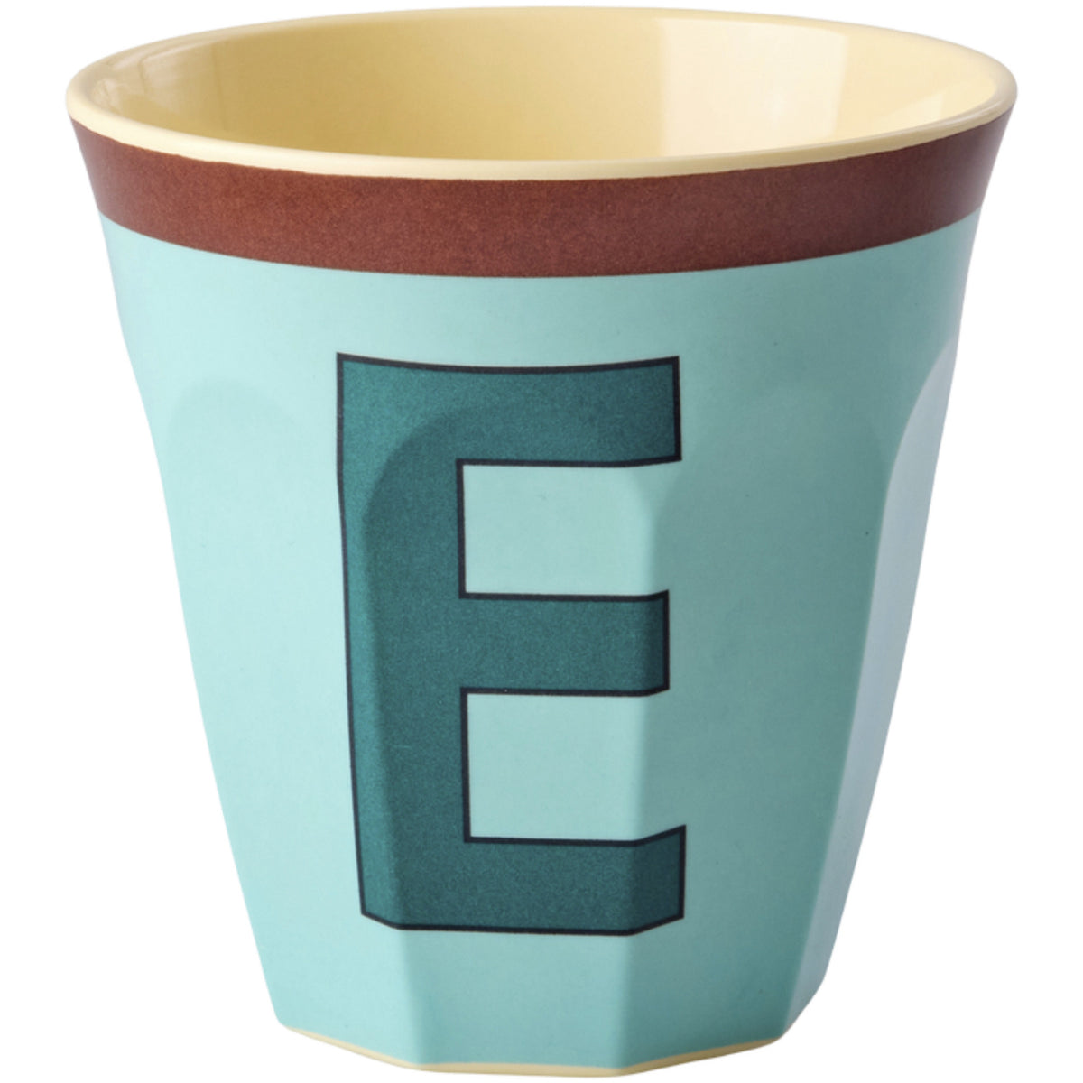 Rice Melamin Kopp Med The Letter E - Vintage - Mint - Medium - 250 Ml