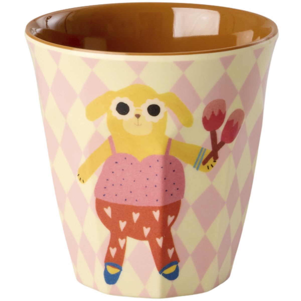 Rice Melamin Kids Kopp Med Pink Musik Band Print - Small - 6 Pack - 160 Ml