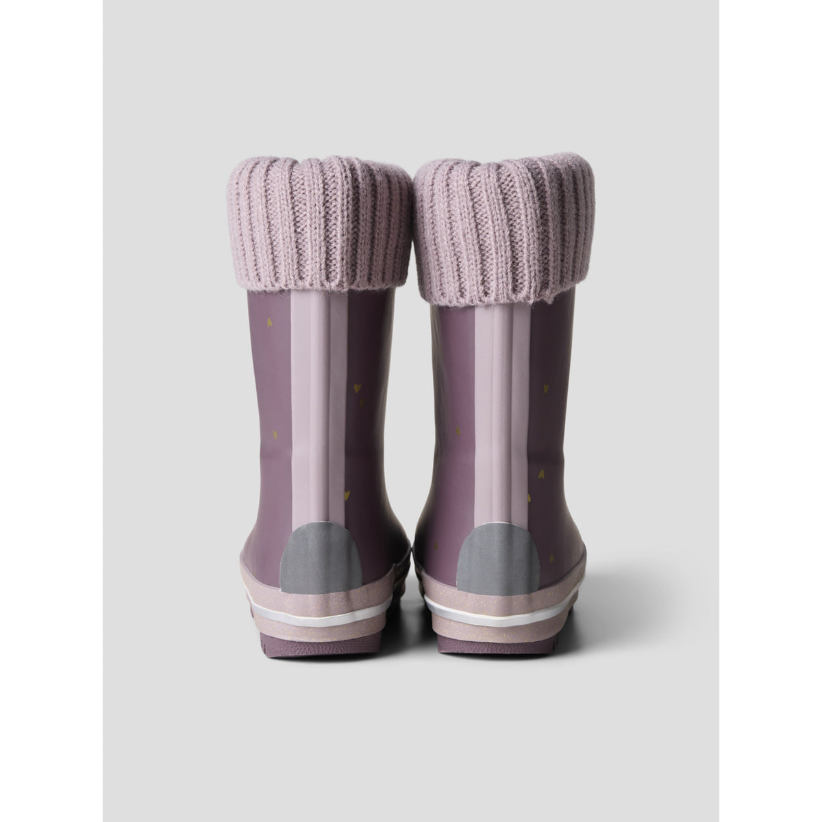 Name It Flint Gold Heart Nmfnoa Thermo Rubberboot Stickad Heart Noos