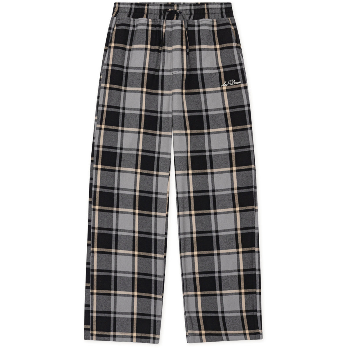 Les Deux Kids Grey Melange Check Casual Byxor KIDS