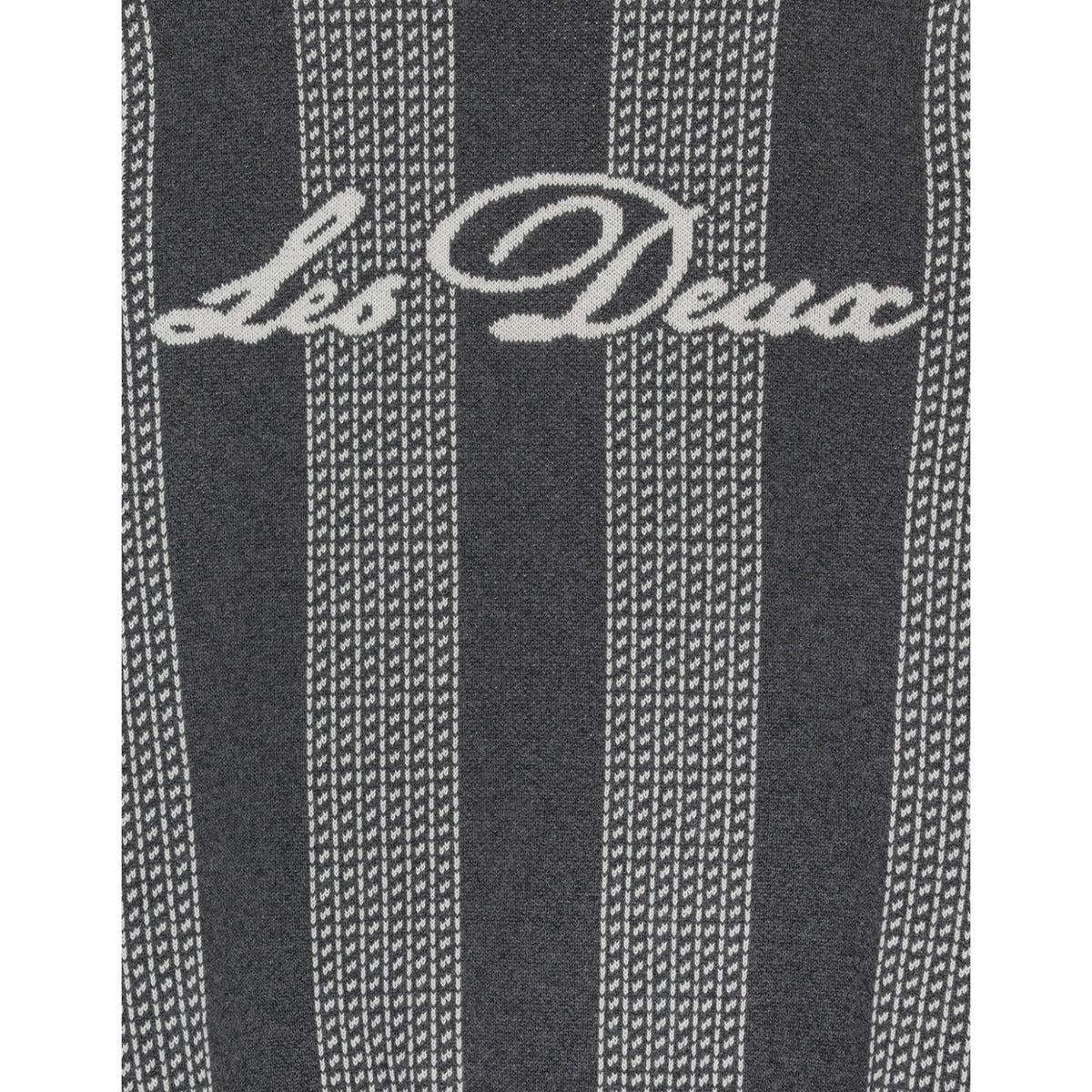 Les Deux Kids Charcoal Melange Striped Signature Stickad KIDS