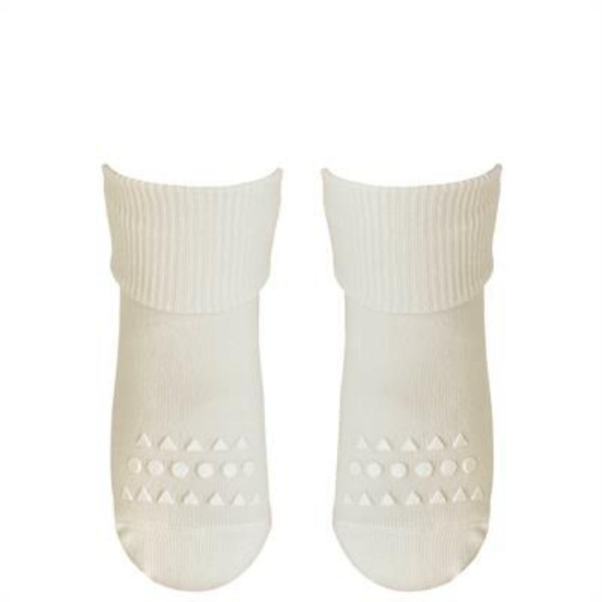 Gobabygo Off White Non Slip Strumpor Organic Bomull