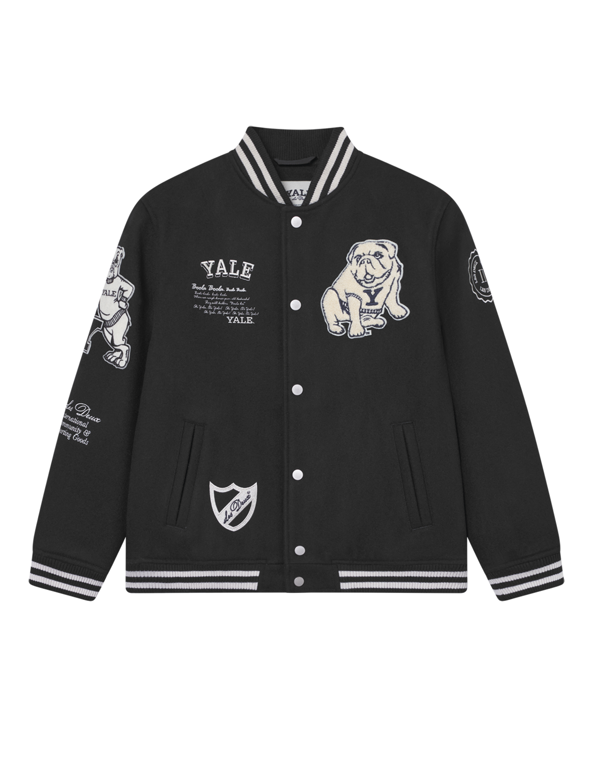 Les Deux Kids Black/Black Yale Ull Varsity Jacka KIDS