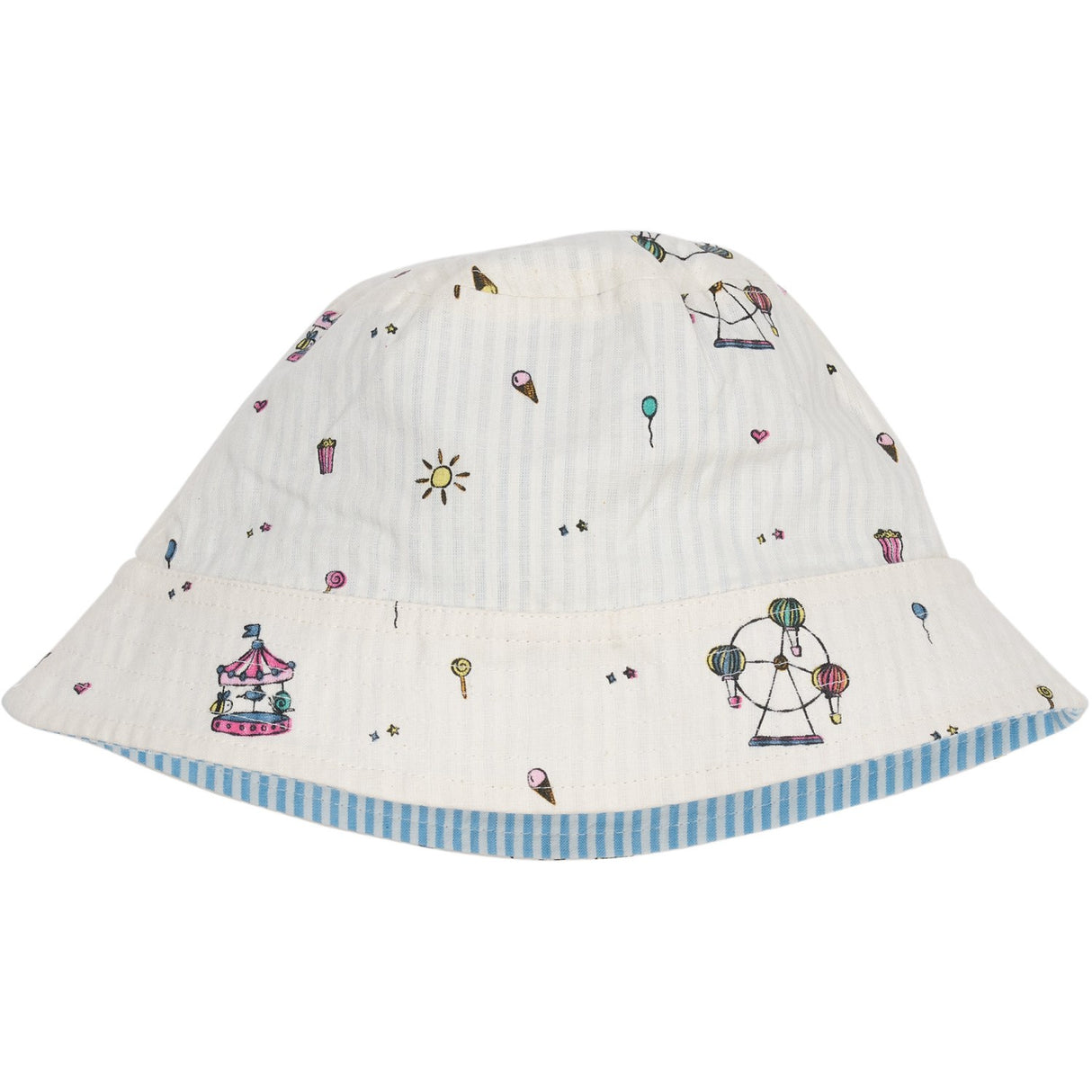 Copenhagen Colors Cream Tivoli Print Printed Reserverbar Bucket Hat