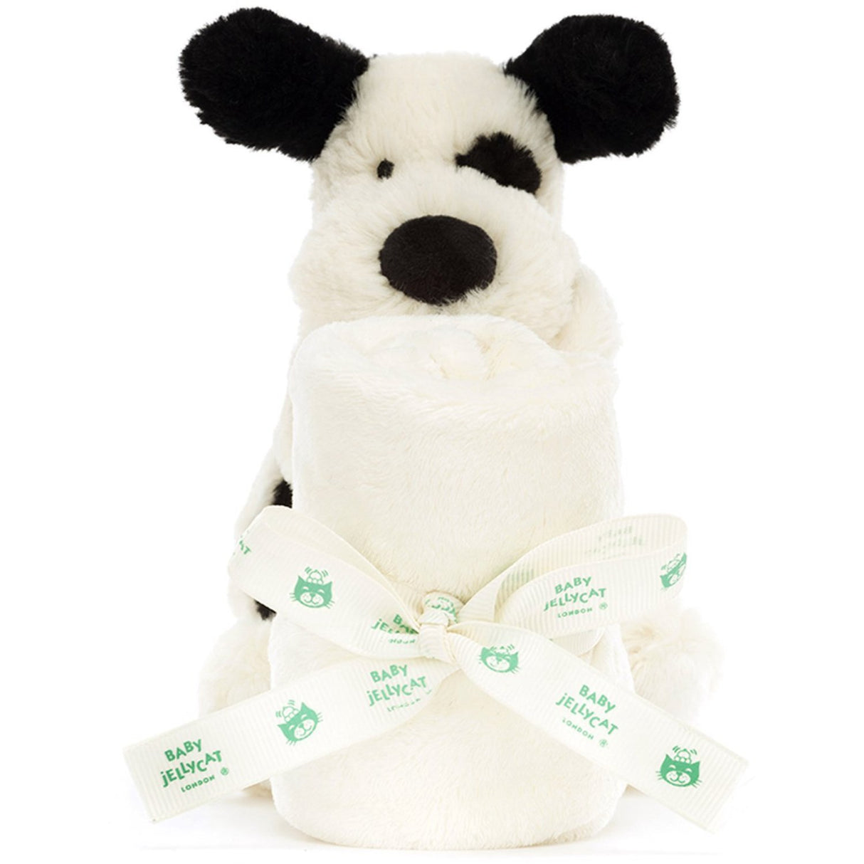 Jellycat Bashful Svart & Grädde Valp Napp