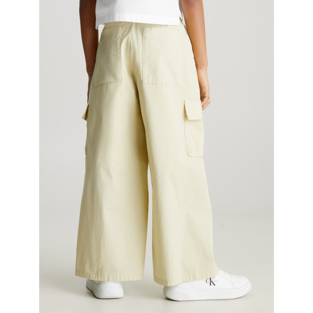 Calvin Klein Wide Leg Cargo Byxor Green Haze