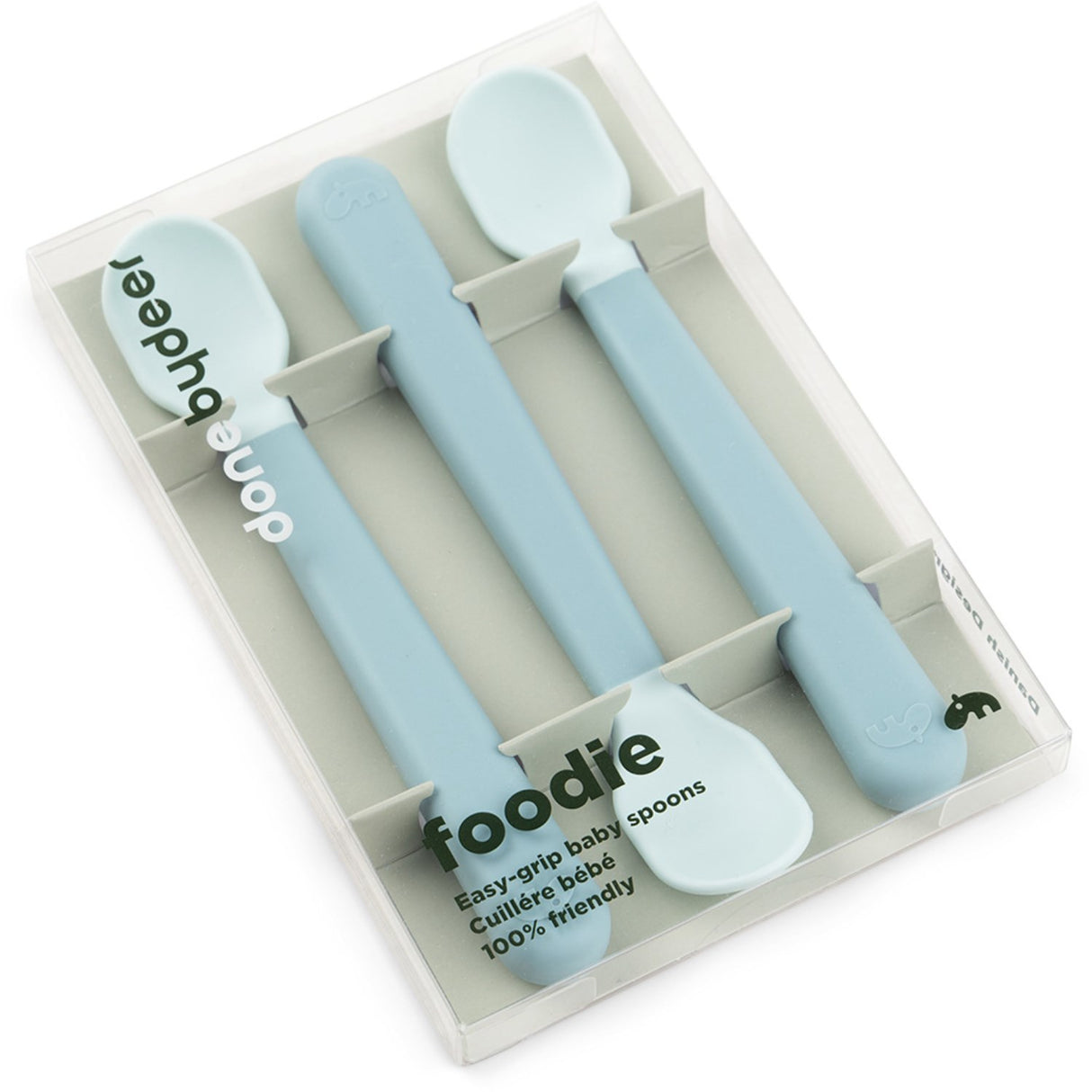 DonebyDeer Foodie Easy-Grip Bebisske 3-Pack Blå