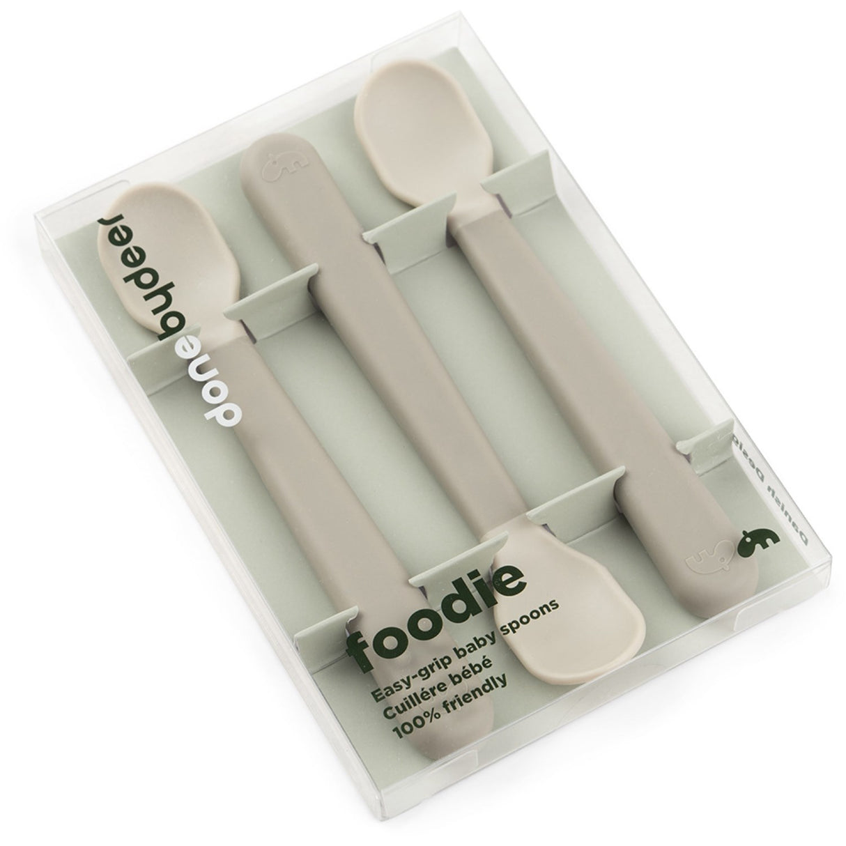 DonebyDeer Foodie Easy-Grip Bebisske 3-Pack Sand