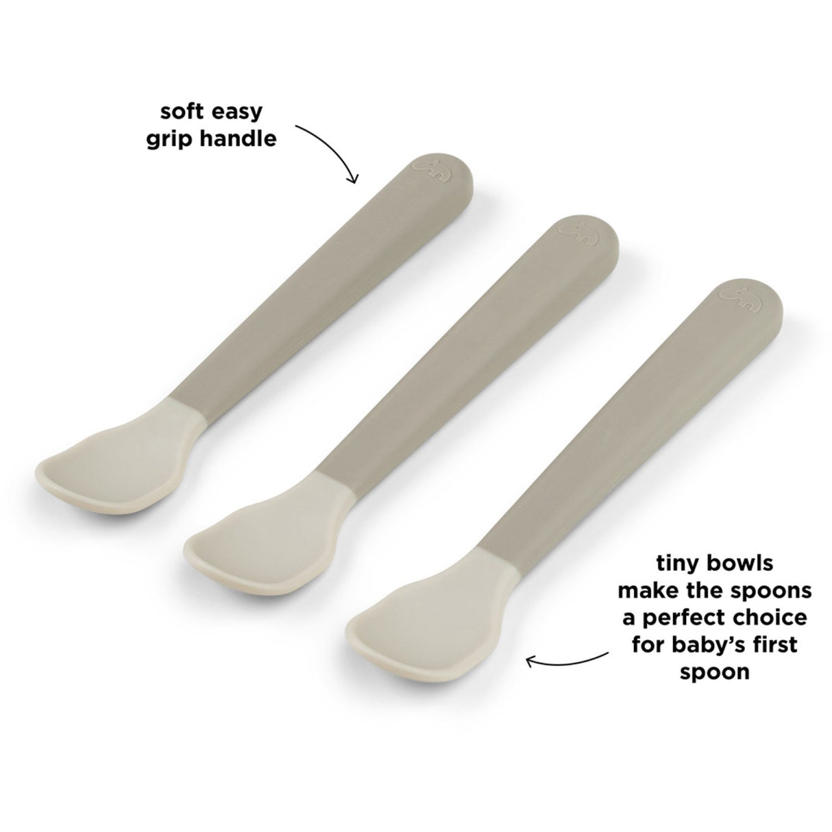DonebyDeer Foodie Easy-Grip Bebisske 3-Pack Sand