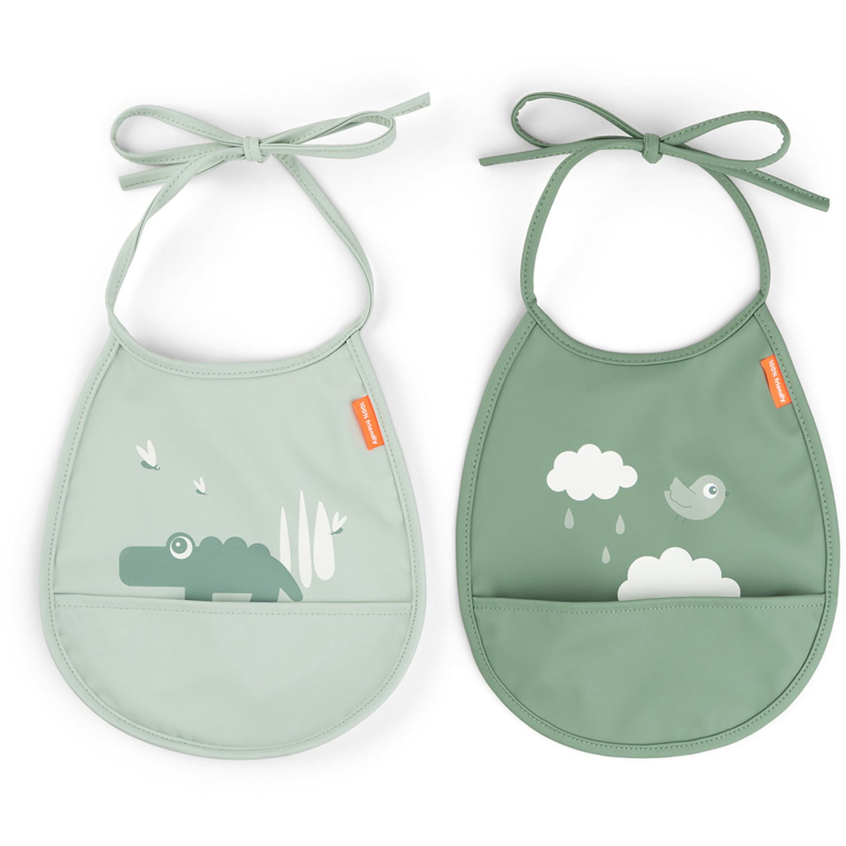 DonebyDeer Mini Haklapp m/Ficka 2 st Croco Grön