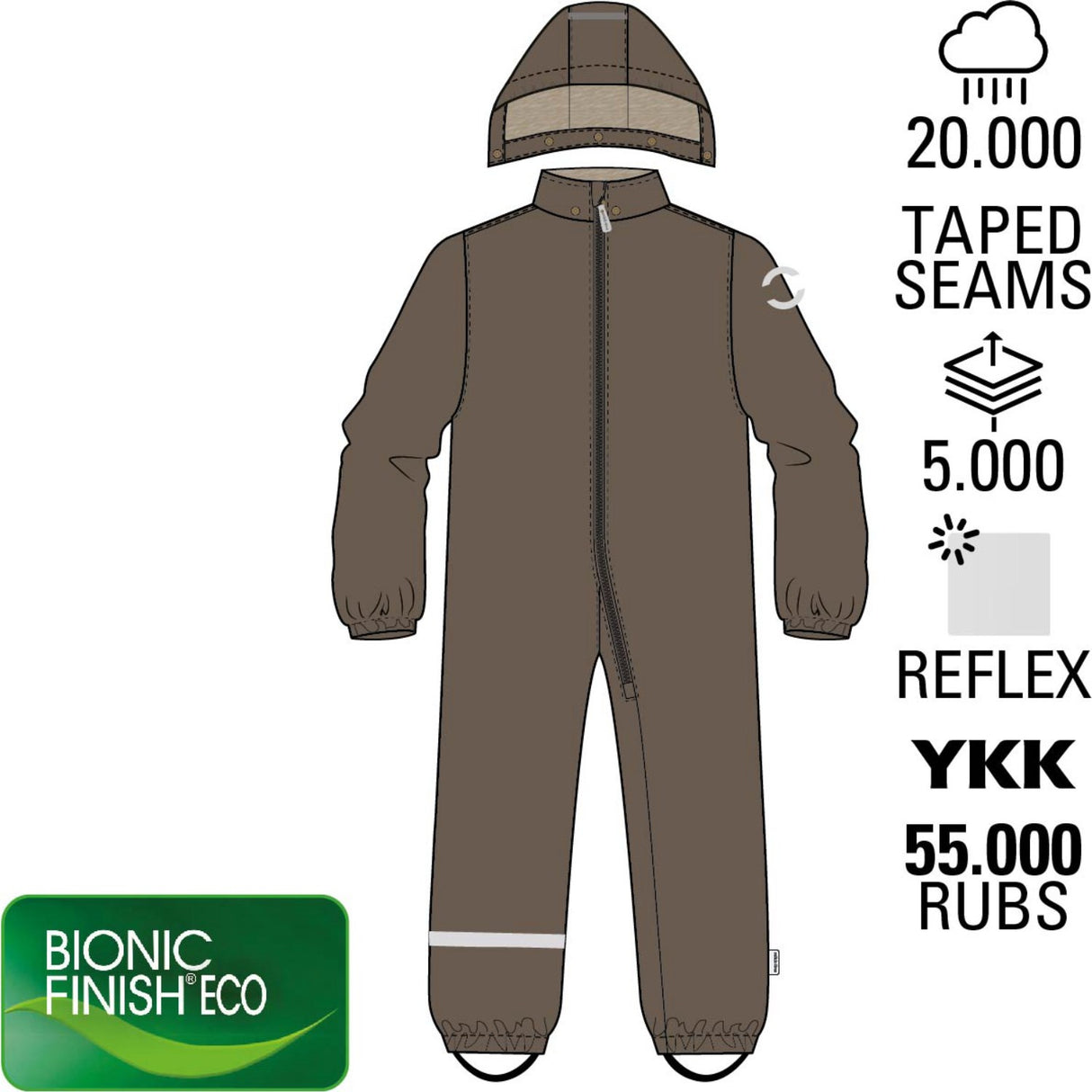 Mikk-Line Chocolate Chip Snö Dräkt Solid