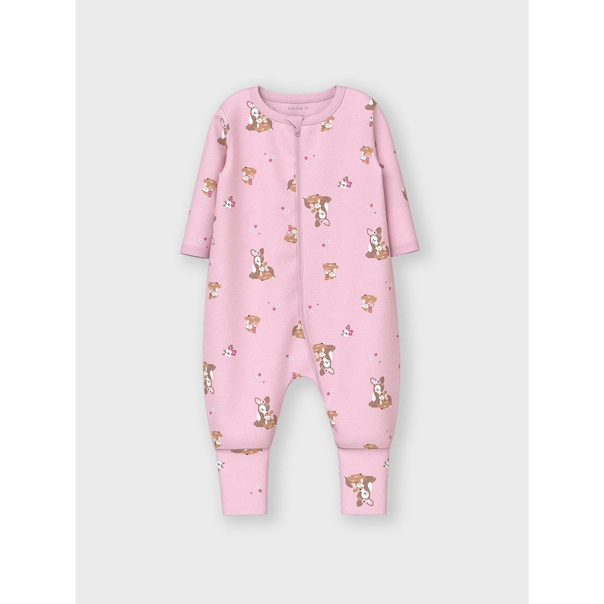 Name It Ibis Rose Nattställ 2-pack Zip Rose Deer Noos