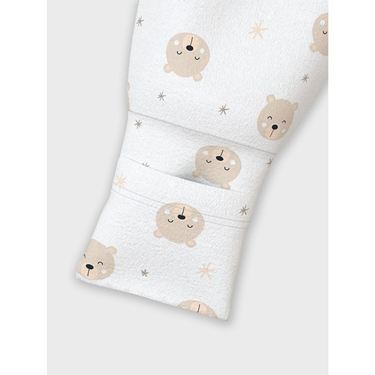 Name It Oxford Tan Nattställ 2-pack Zip Oxford Bear Noos