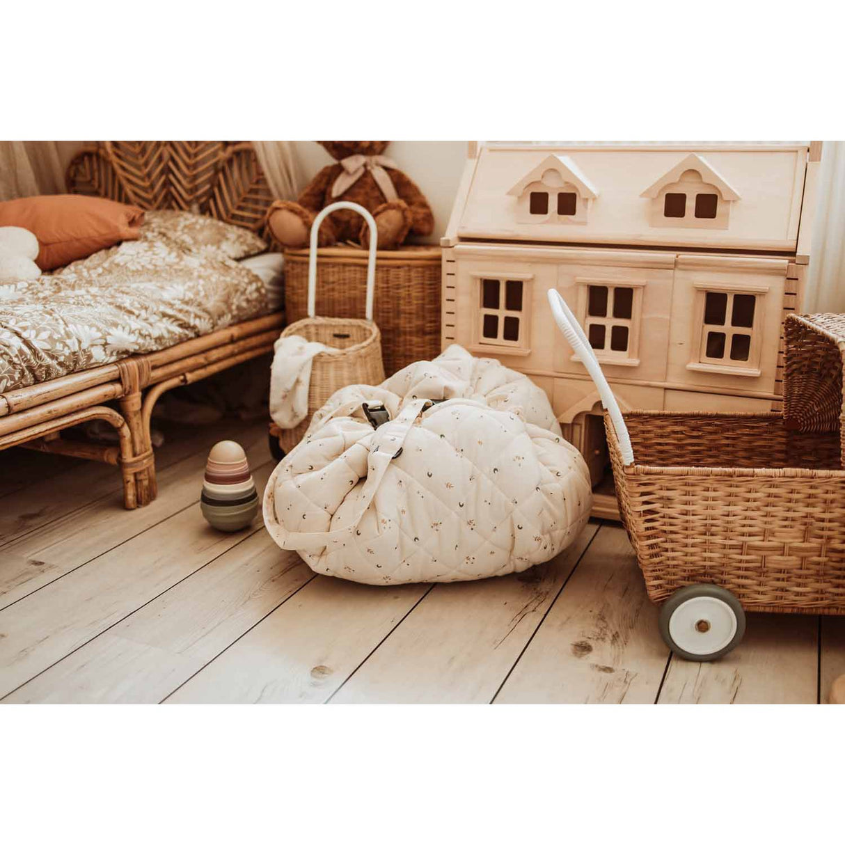 Play&Go Soft Organic Moon 2-in-1 Lek Matta