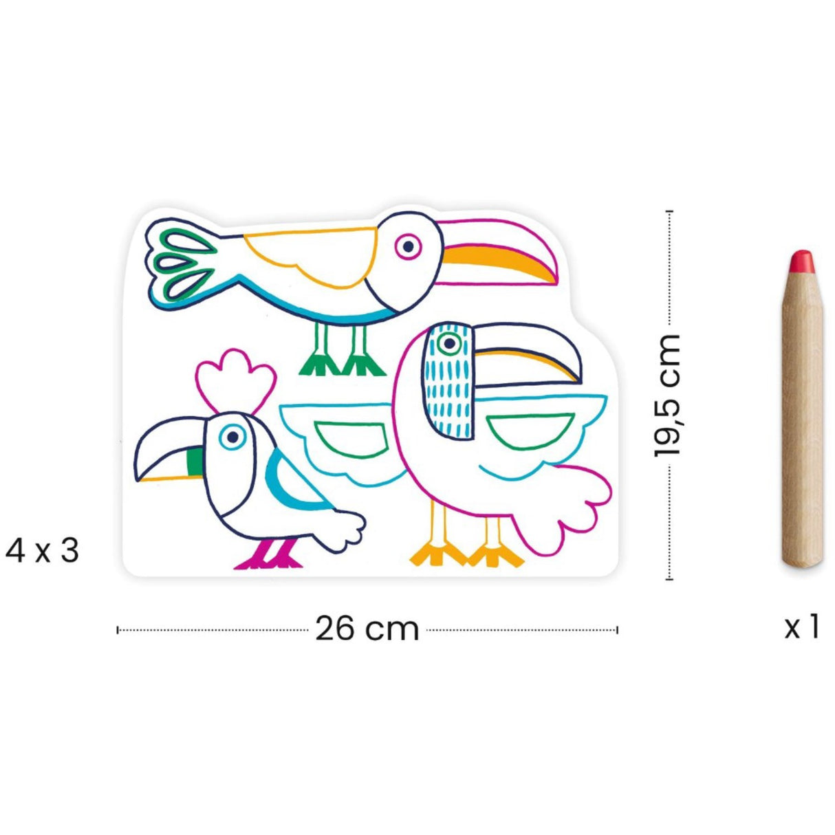 Djeco Magic Färgning Vilda Familjer