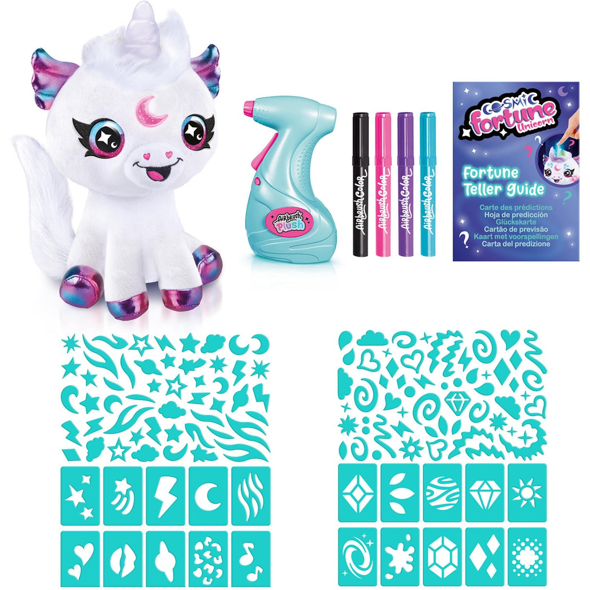 Airbrush Plush Cosmic Unicorn