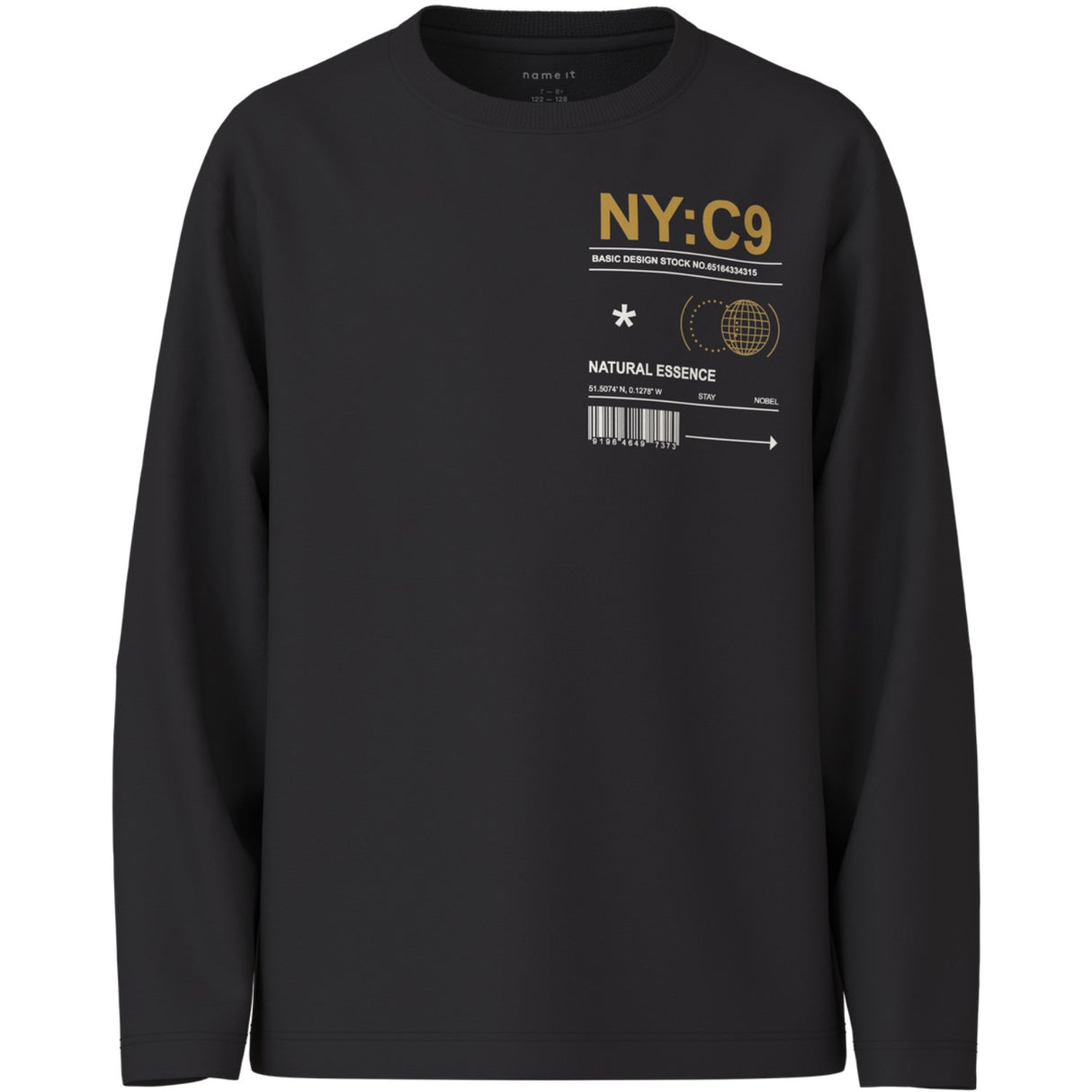 Name It Black Ny Vagno Loose Blus