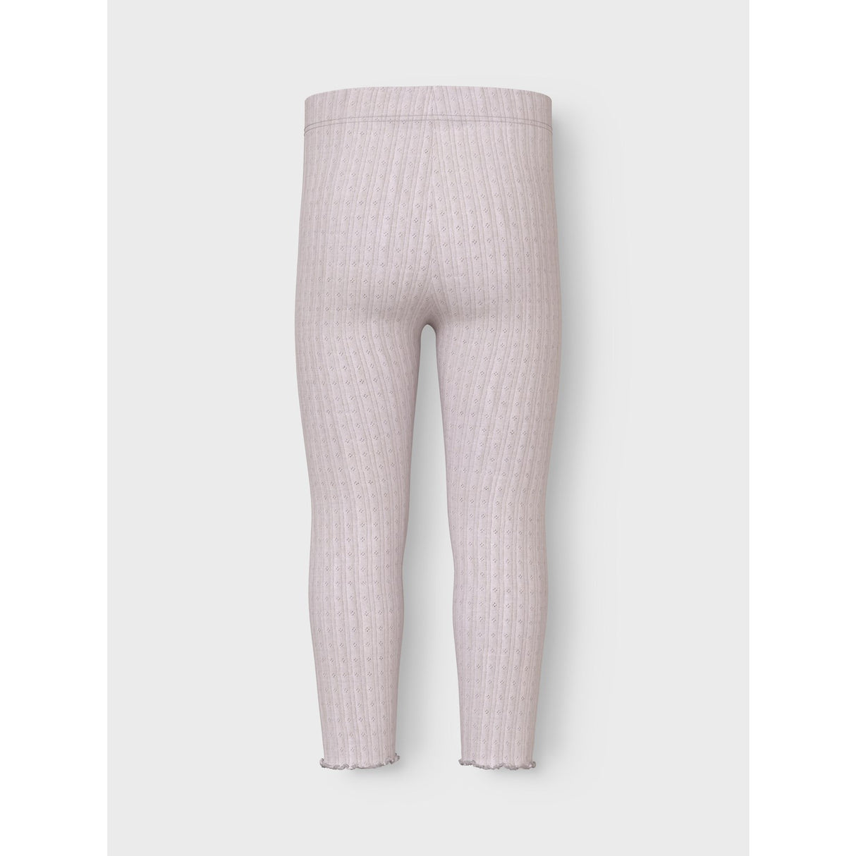 Name It Lilac Ash Wossa Ribbade ull/silke leggings
