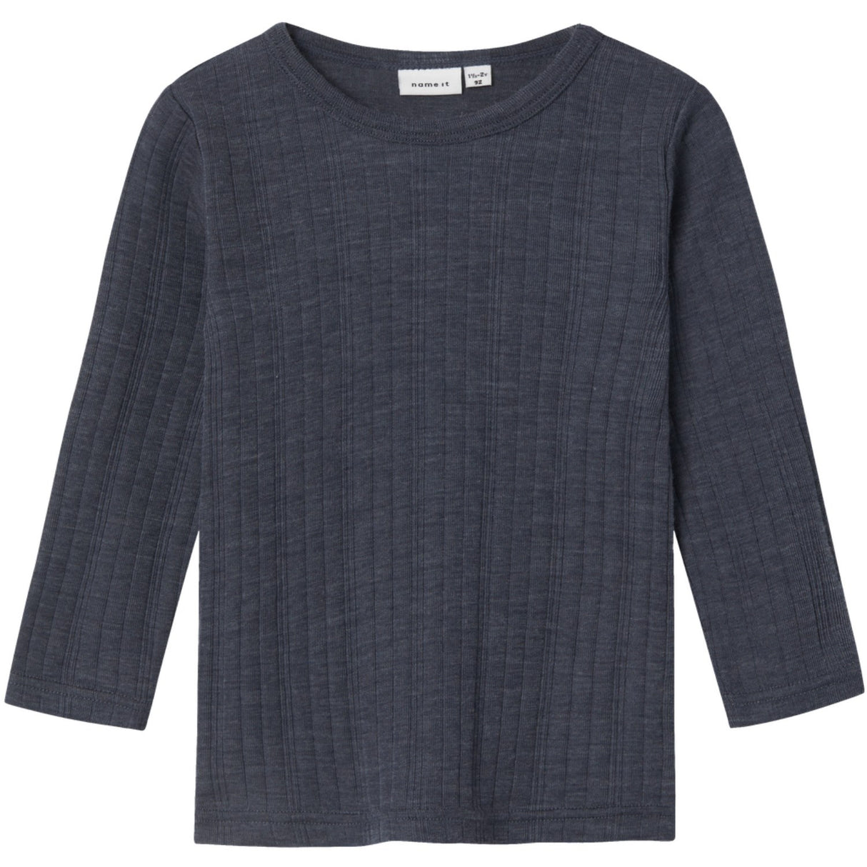 Name It Ombre Blue Wang Ull Needle Blus Solid Noos