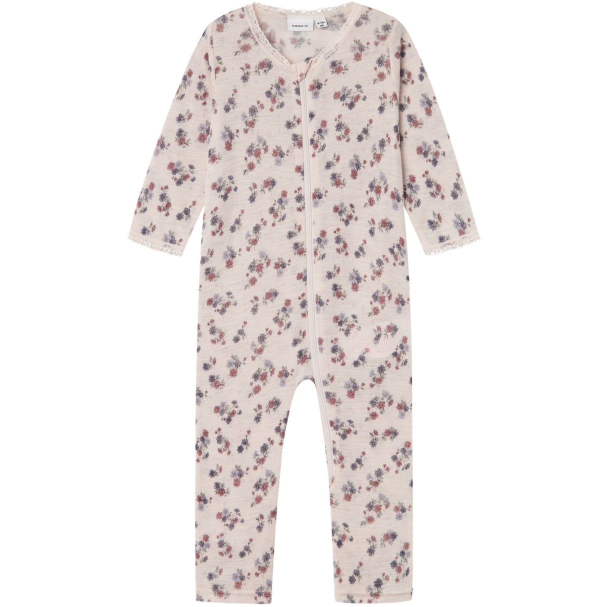 Name It Lilac Ash Aop Wang Ull Needle Nattdräkt Noos