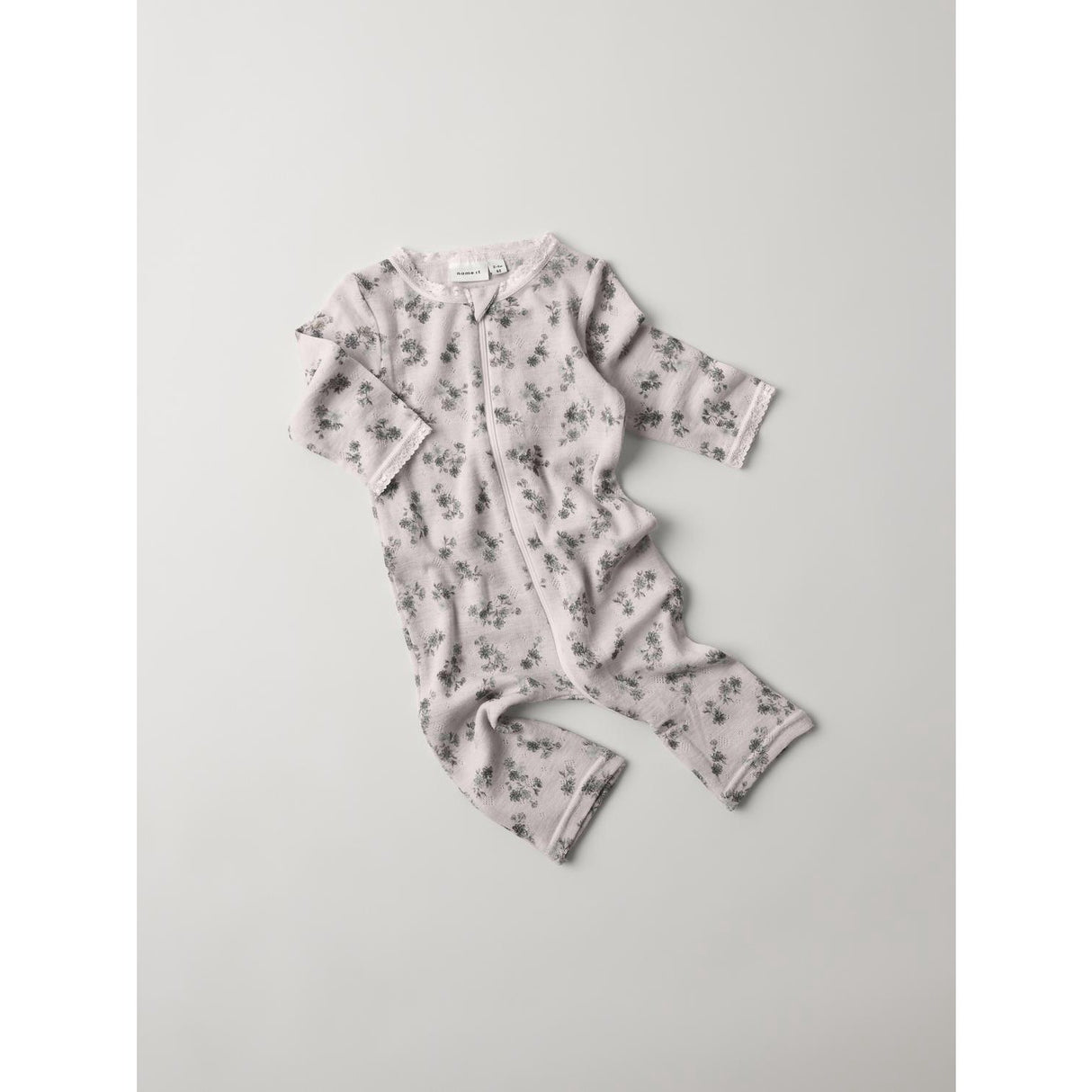 Name It Lilac Ash Aop Wang Ull Needle Nattdräkt Noos