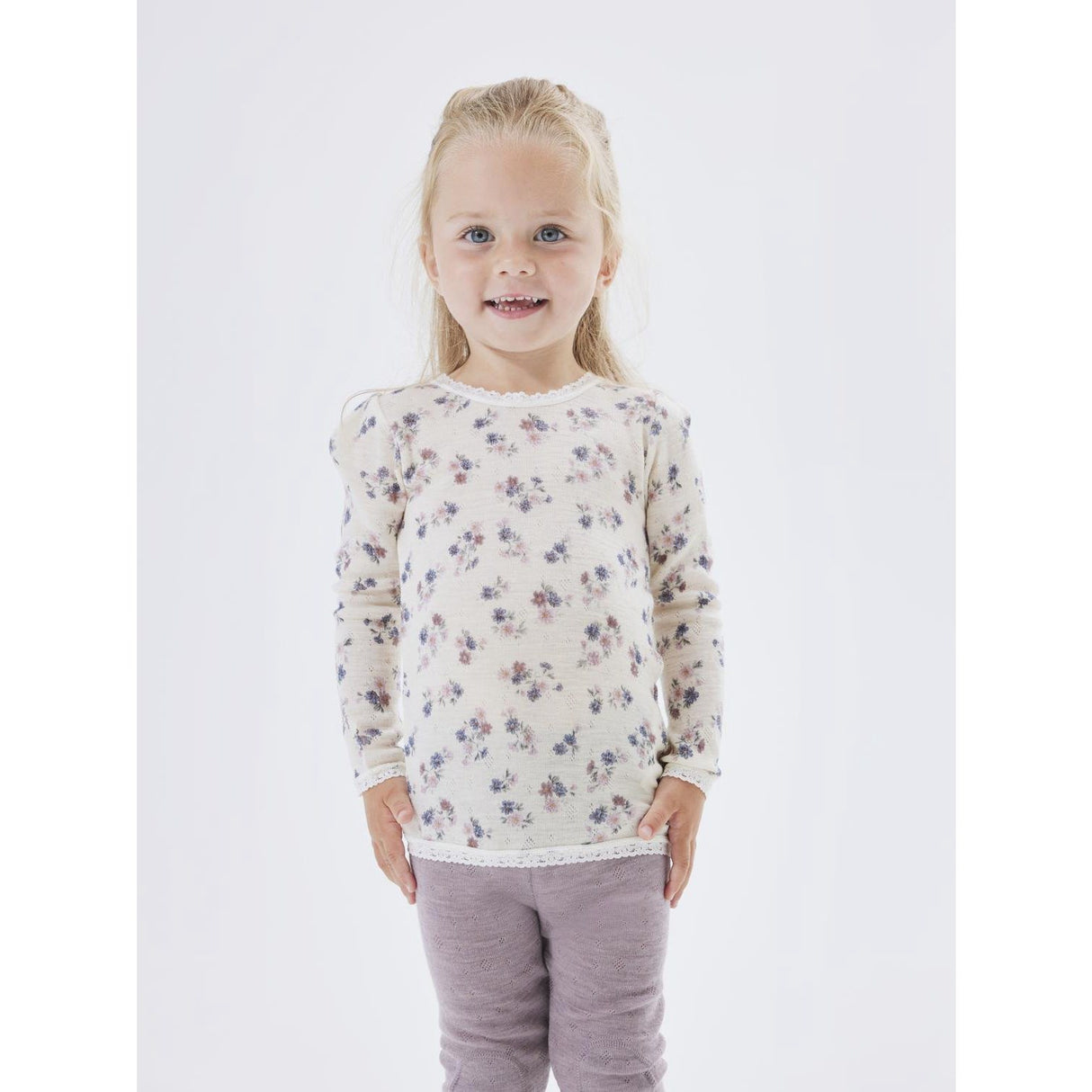 Name It Snow White Wang Ull Needle Blus Noos