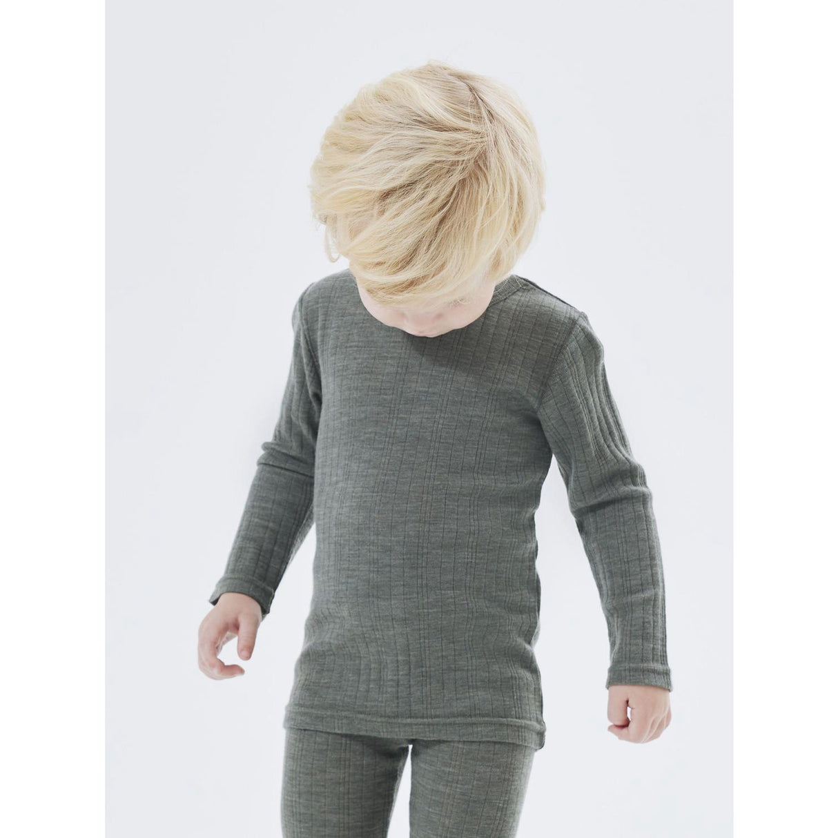 Name It Mulled Basil Wang Ull Needle Blus Solid Noos