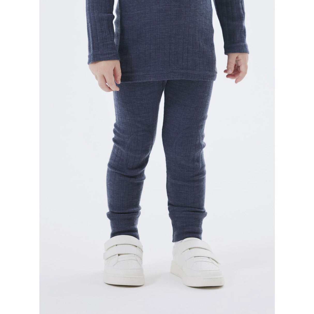 Name It Ombre Blue Wang Ull Needle Long Johns Solid Noos