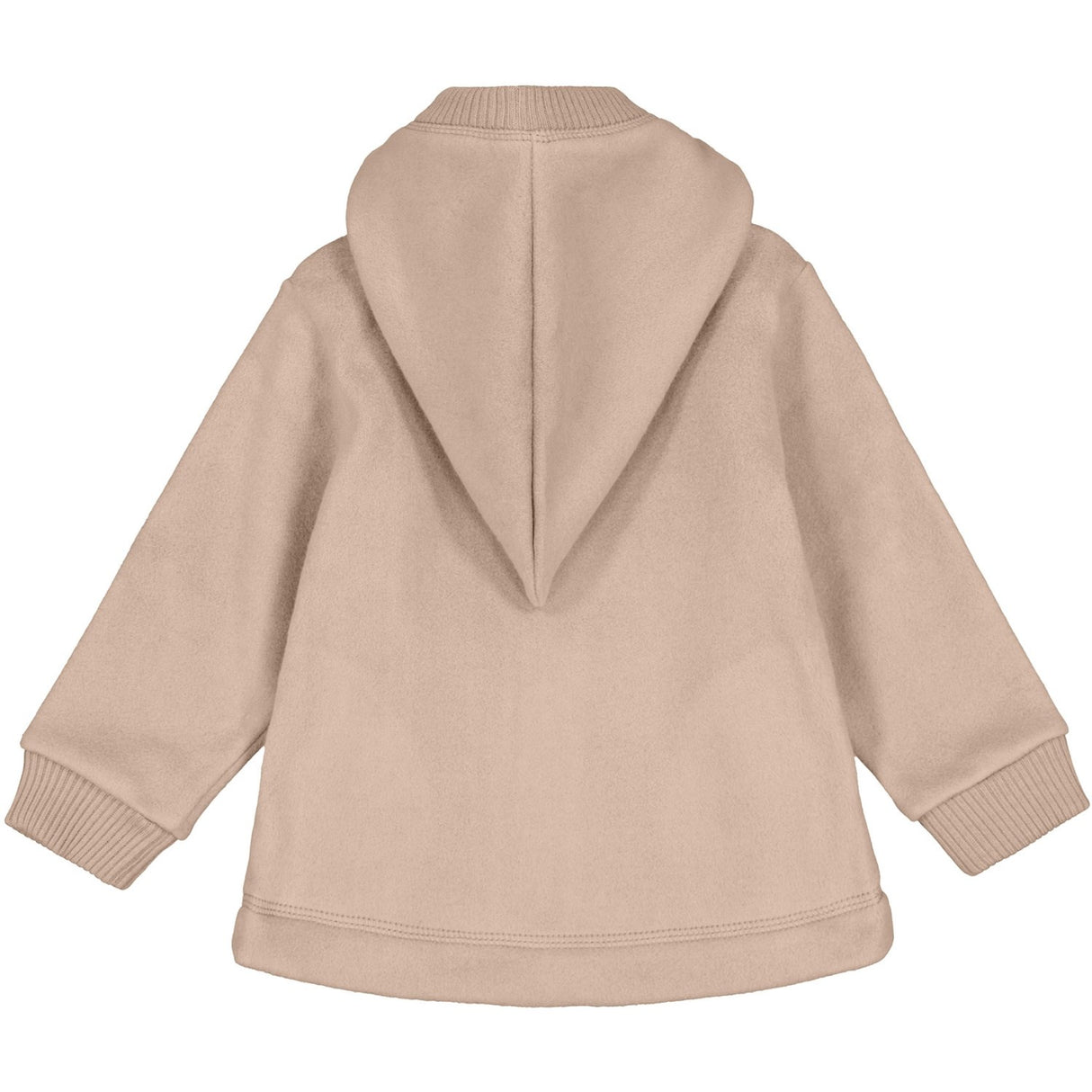 Mikk-Line Warm Taupe Cotton Fleece Cardigan m. Huva
