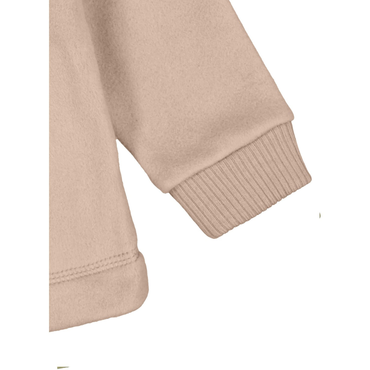 Mikk-Line Warm Taupe Cotton Fleece Cardigan m. Huva