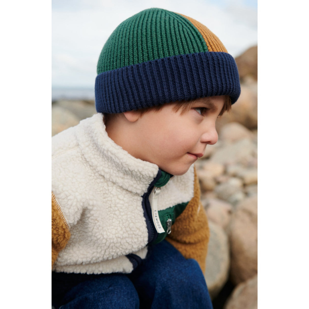 LIEWOOD Classic Navy Multi Mix Nolan Pile Jacka