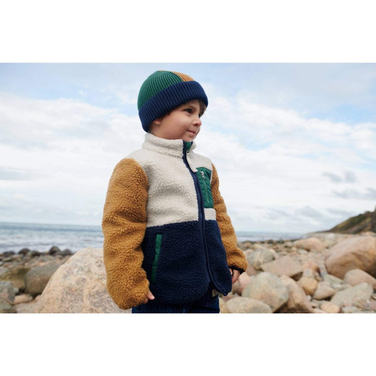 LIEWOOD Classic Navy Multi Mix Nolan Pile Jacka