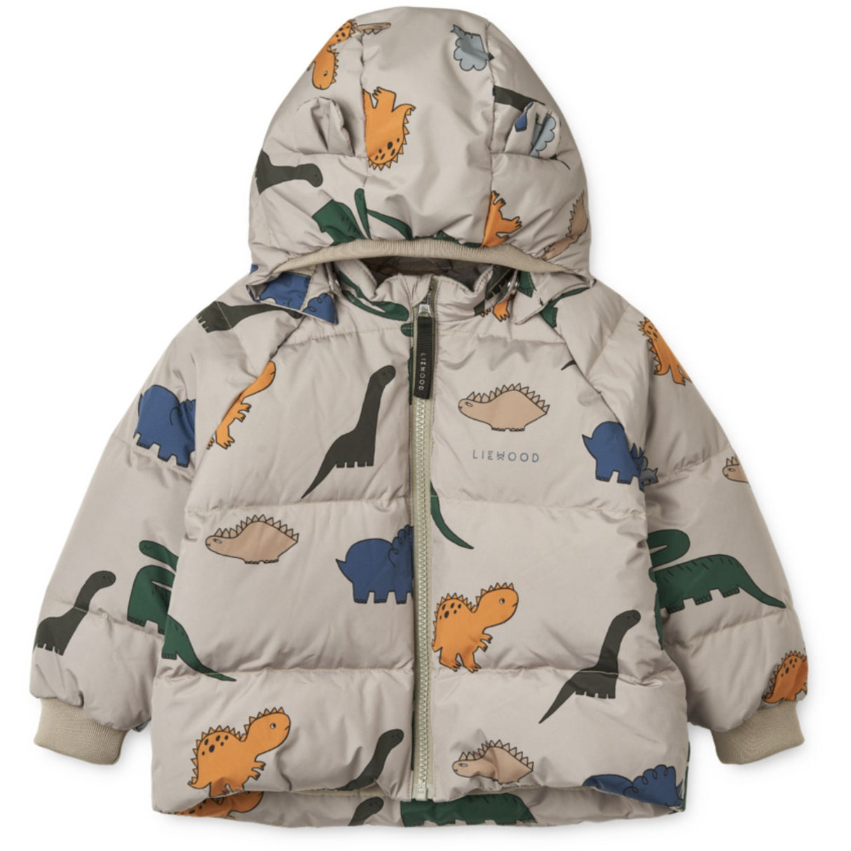 LIEWOOD Dinosaurs / Mist Polle Down Puffer Dunjacka