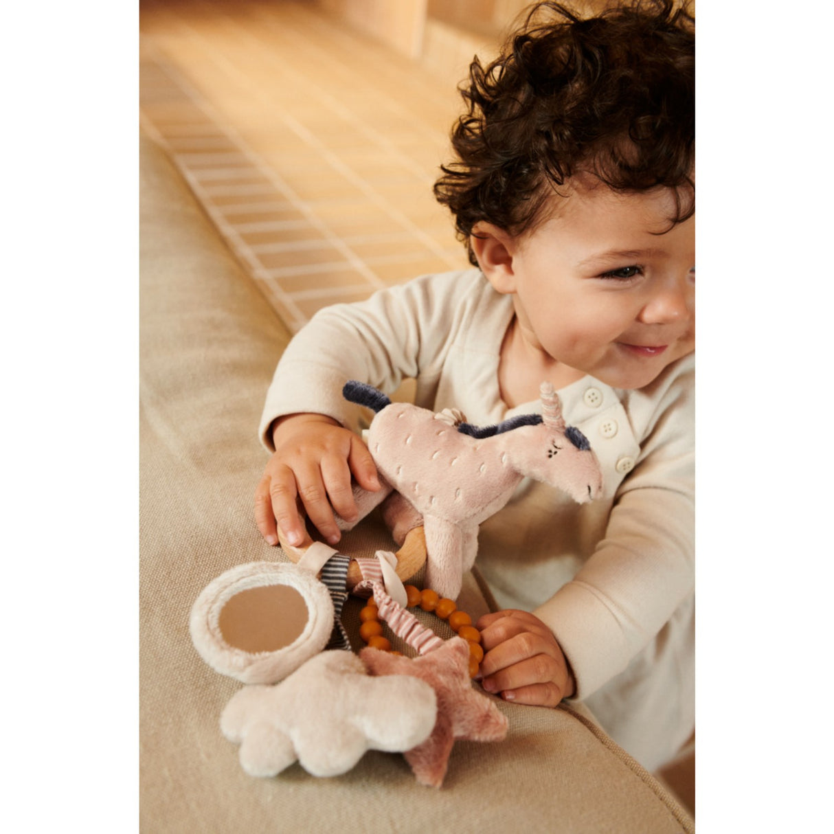 LIEWOOD Apple Blossom Mix Angie Unicorn Skallra Activity Toy