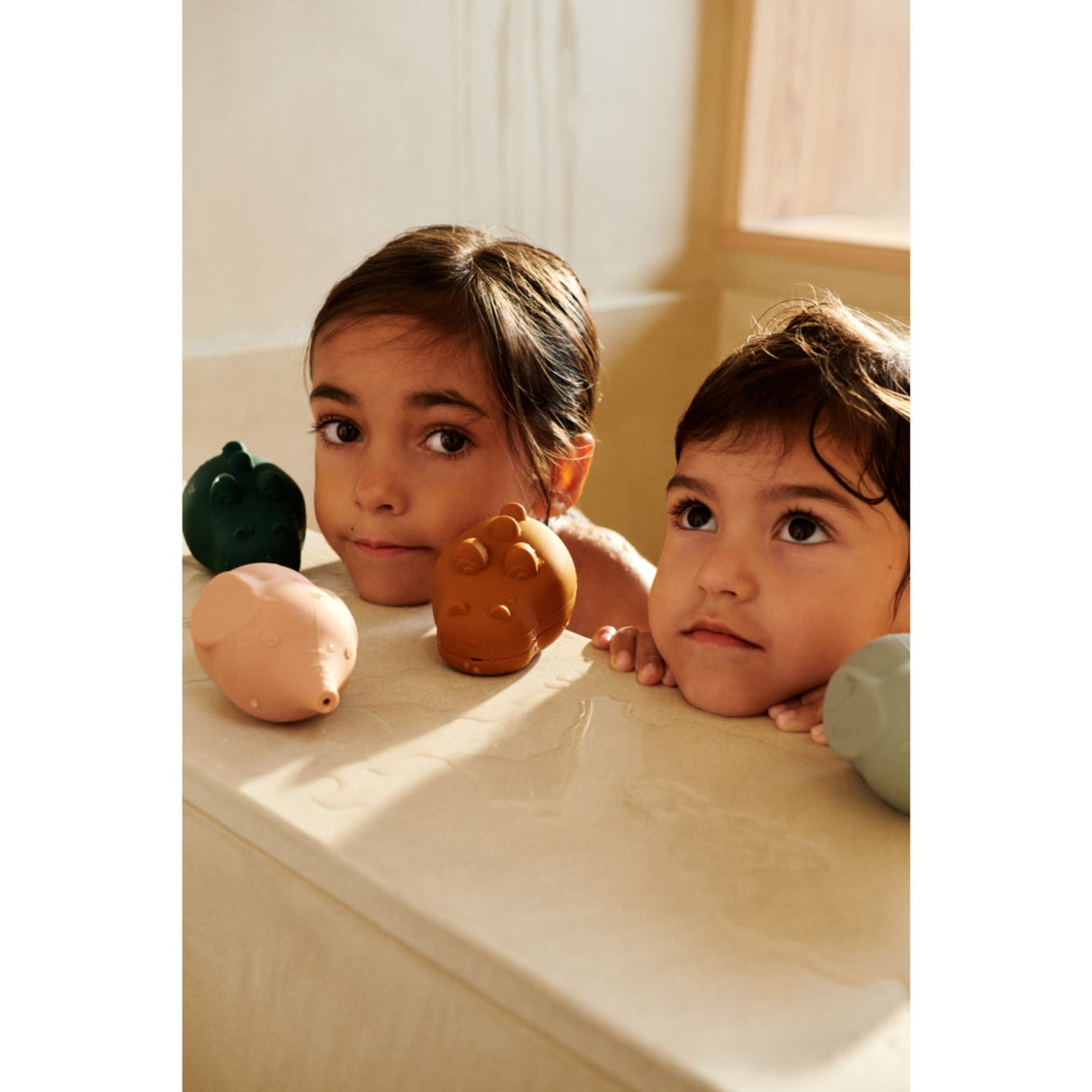 LIEWOOD Dove Blue Multi Mix Carolina Squeezy Bath Toy 4-Pack