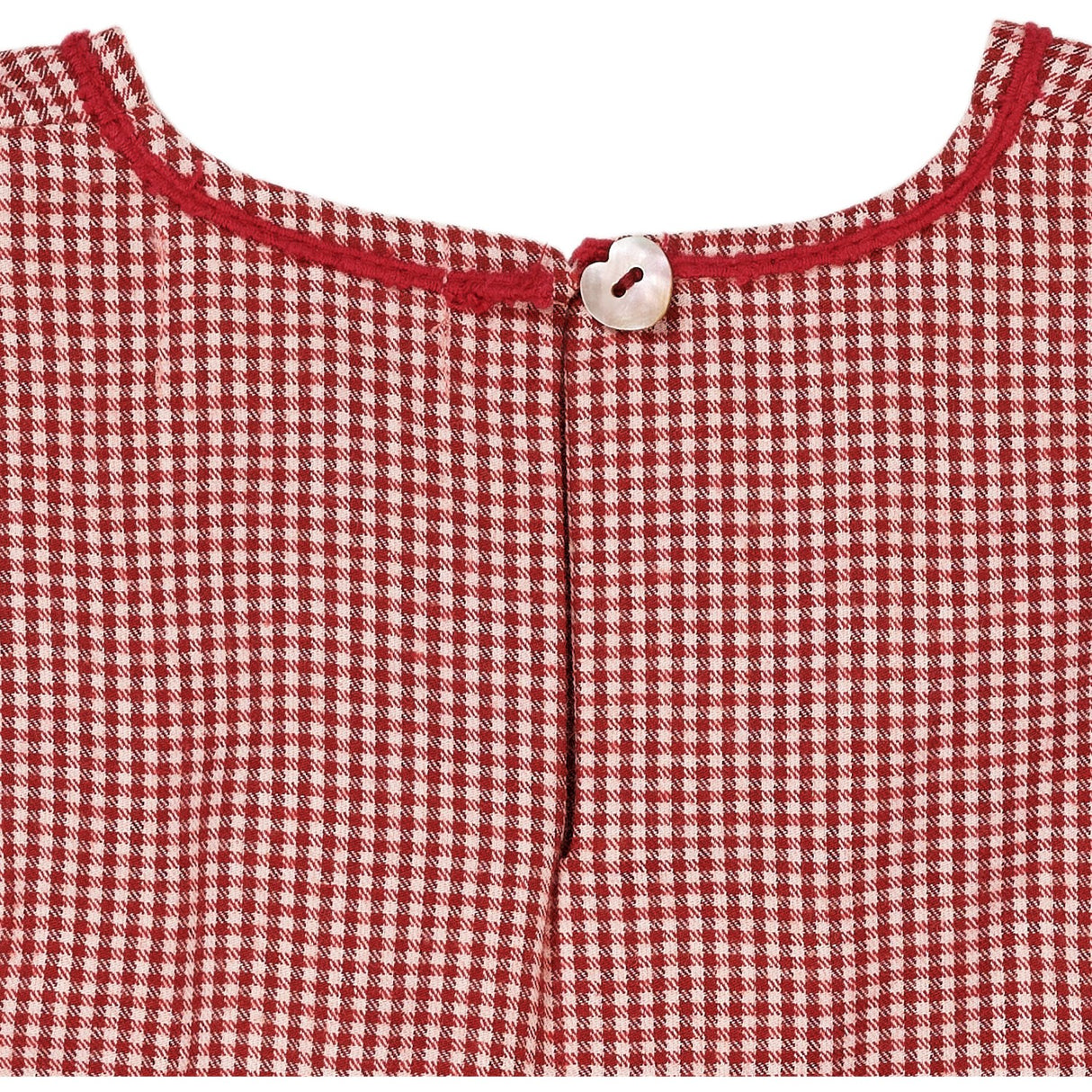 Copenhagen Colors x Luksusbaby Red Check Combi Check Klänning M. Hjärta Emb.