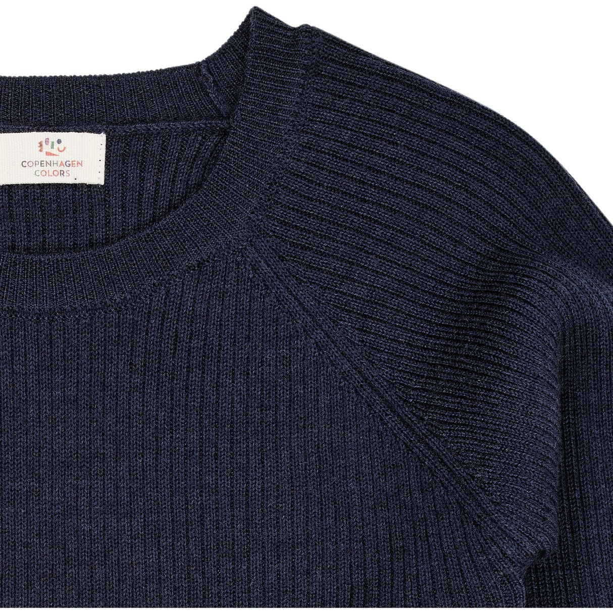 Copenhagen Colors Navy Merino Classic Rib Blus