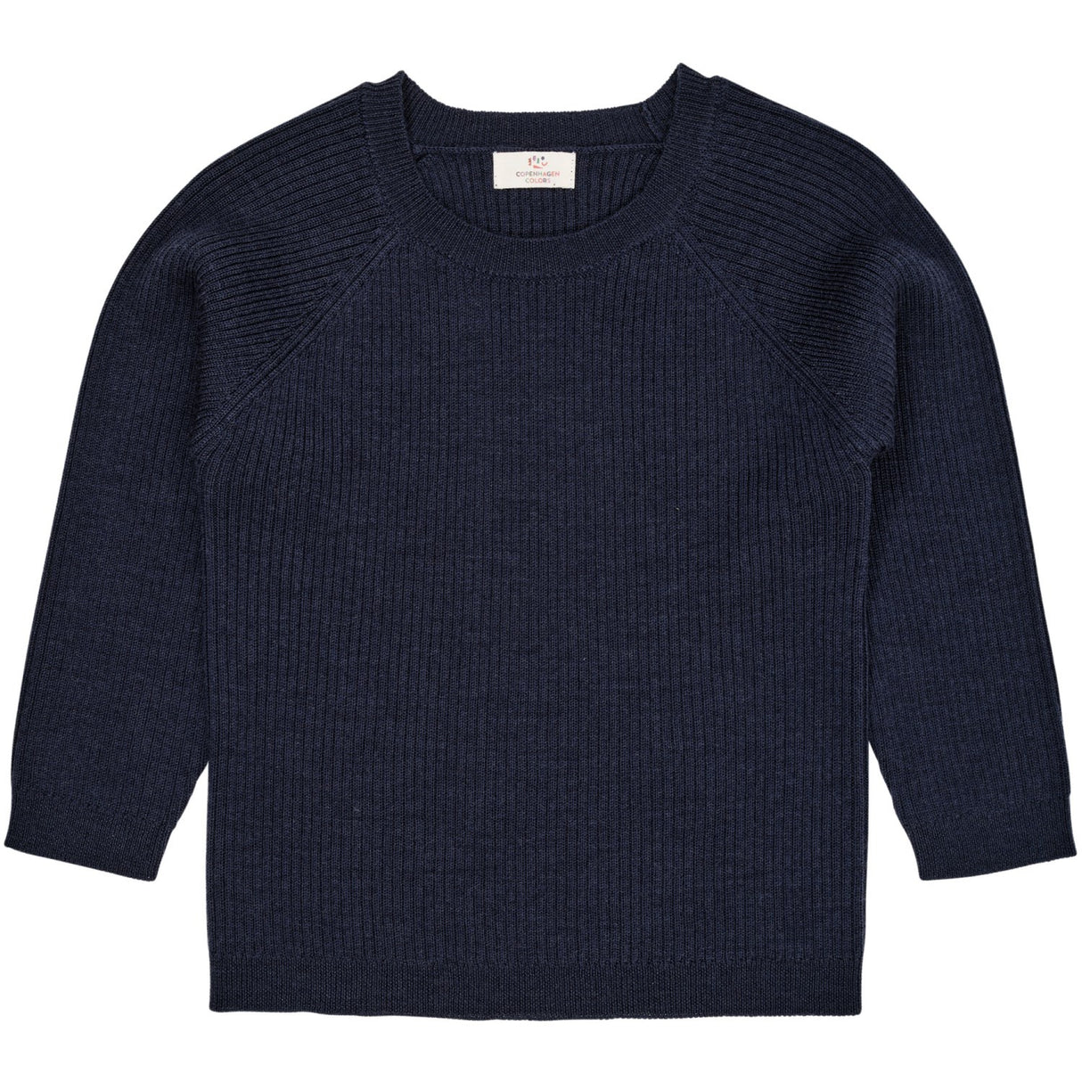 Copenhagen Colors Navy Merino Classic Rib Blus