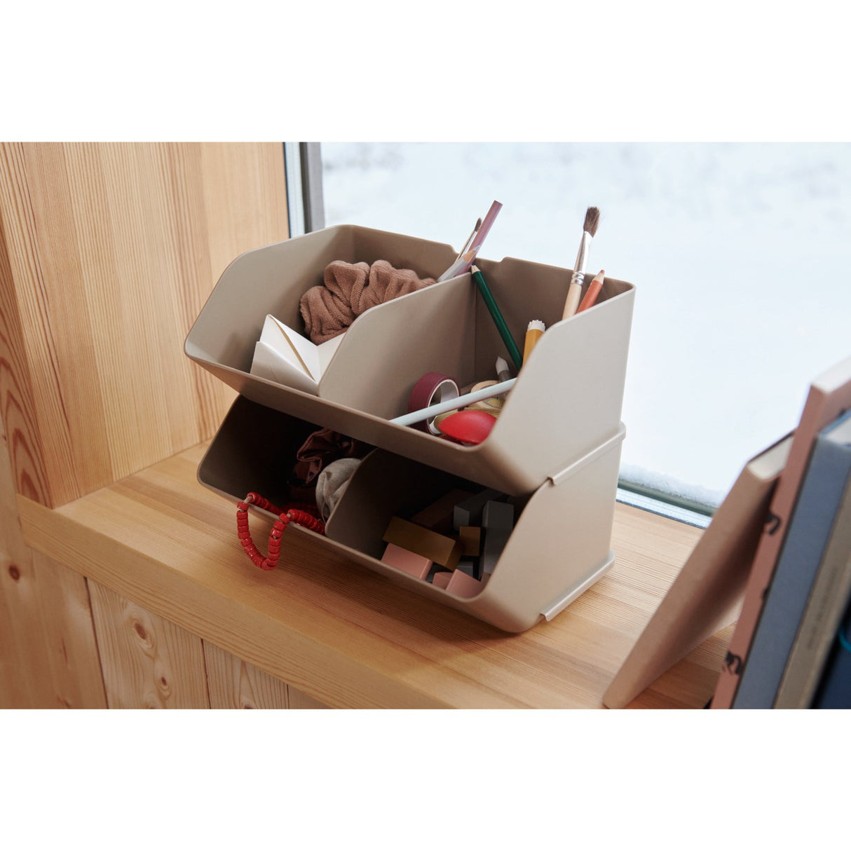 LIEWOOD Sandy Rosemary Desktop Organizer M 2-Pack